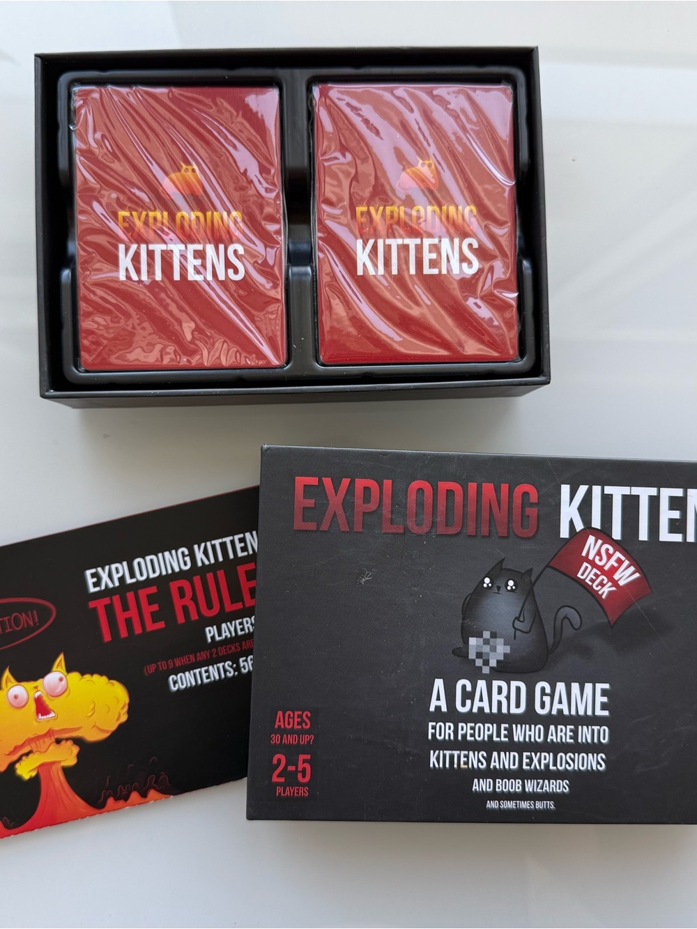 Exploding Kittens NSFW Deck Card Game – Black & Red